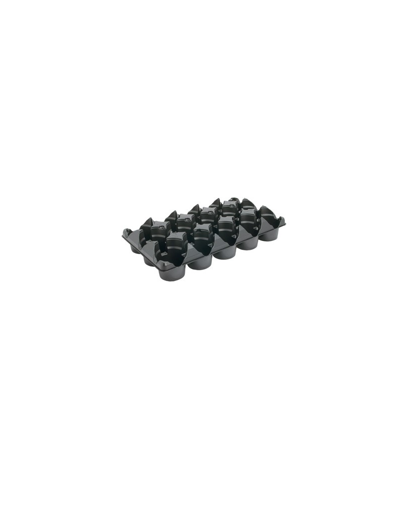 PLAQUE GM 15 POTS Ø 10.5 CM NOIR AJ.