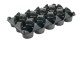 PLAQUE GM 15 POTS Ø 10.5 CM NOIR AJ.