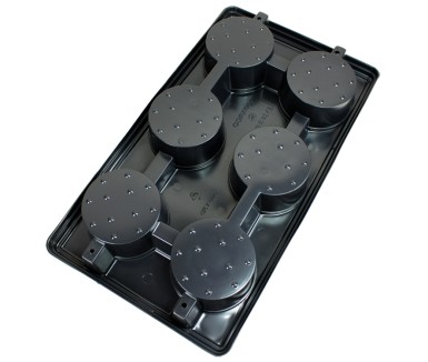 PLAQUE GM  6 POTS DE 15 CM RE