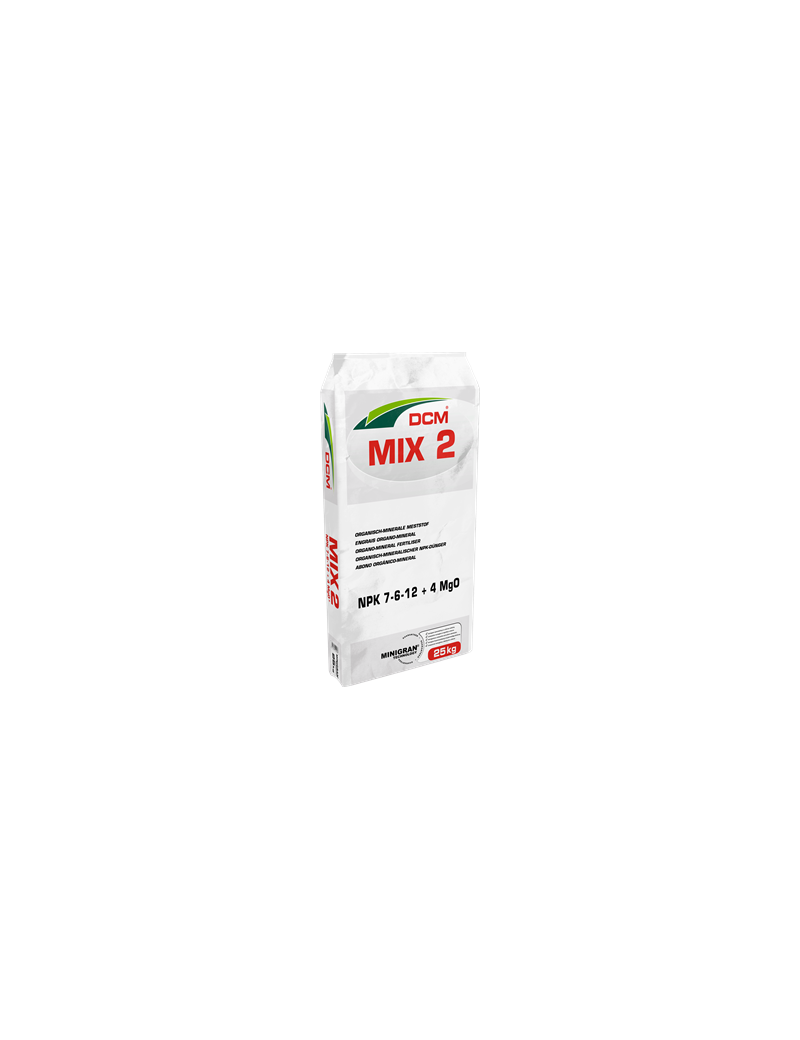 DCM MIX 2 RHP organo-minéral 7-6-12+4MgO Minigran 25KG