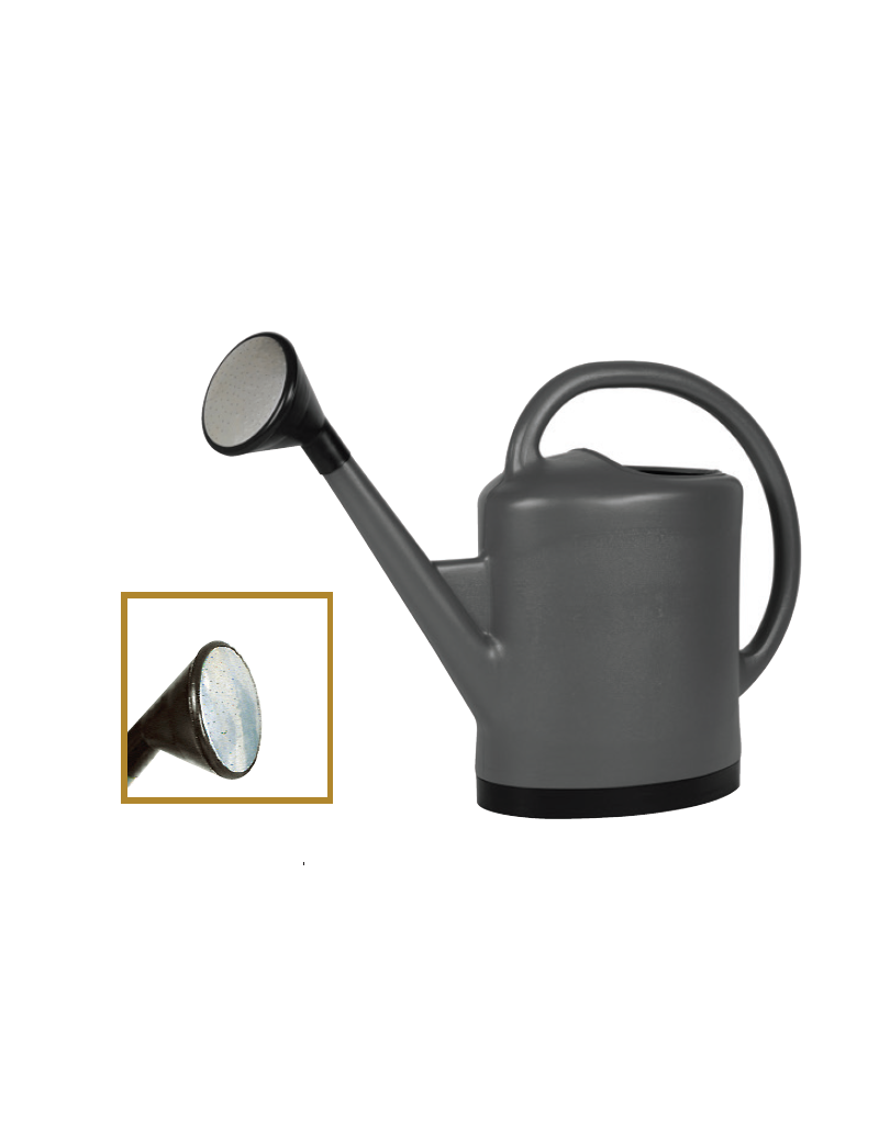 ARROSOIR OVALE EXTRA FORT + POMME NOIRE GRILLE METAL 13L