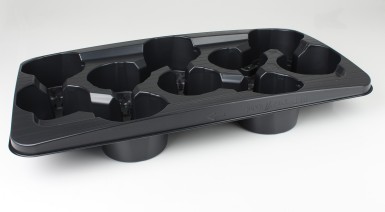 PLAQUE 10 POTS Ø 13  NOIR RE