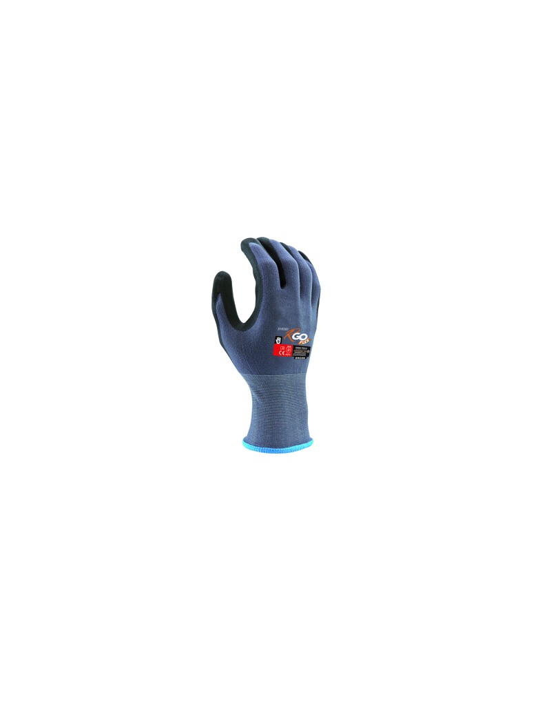 PR DE GANTS NYLON GRIS MOUS NITRIL PICOTS